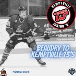 Evan Beaudry of the Timmins Rock is set to join the Kemptville 73's for the 2021-22 season